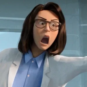 Científica en la cafetería - Character from Spider-Man: Into the Spider-Verse