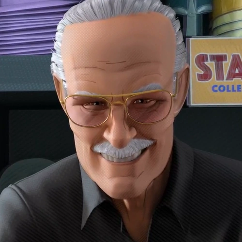 Stan Lee from Spider-Man: Into the Spider-Verse voiced by Stan Lee