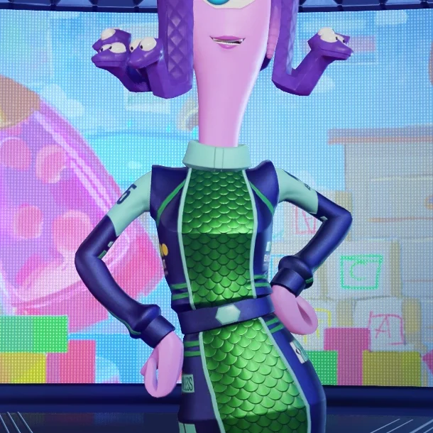 Celia Mae from Disney Speedstorm voiced by Roxana Ortega