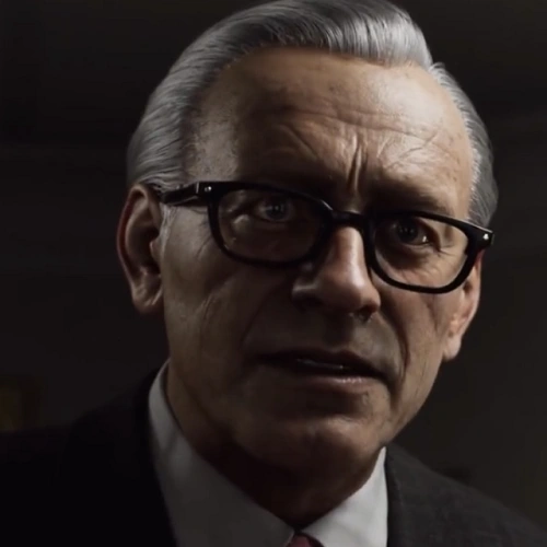 Defense Secretary Wilson from Resident Evil: Infinite Darkness voiced by Doug Stone