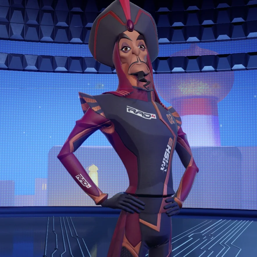 Jafar from Disney Speedstorm voiced by Jonathan Freeman