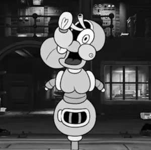 Robo Betty from Mouse: P.I. For Hire (P.I. robot) voiced by Vera Tan