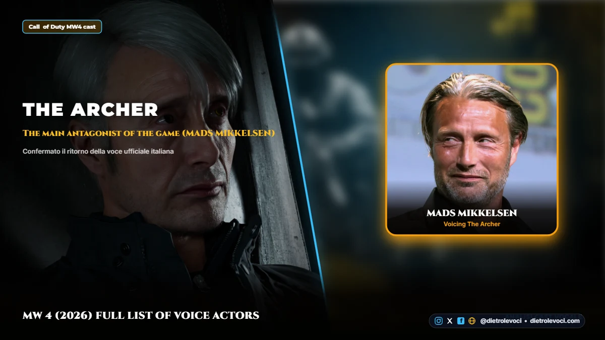 Mads Mikkelsen voices The Archer mw4 voice actors